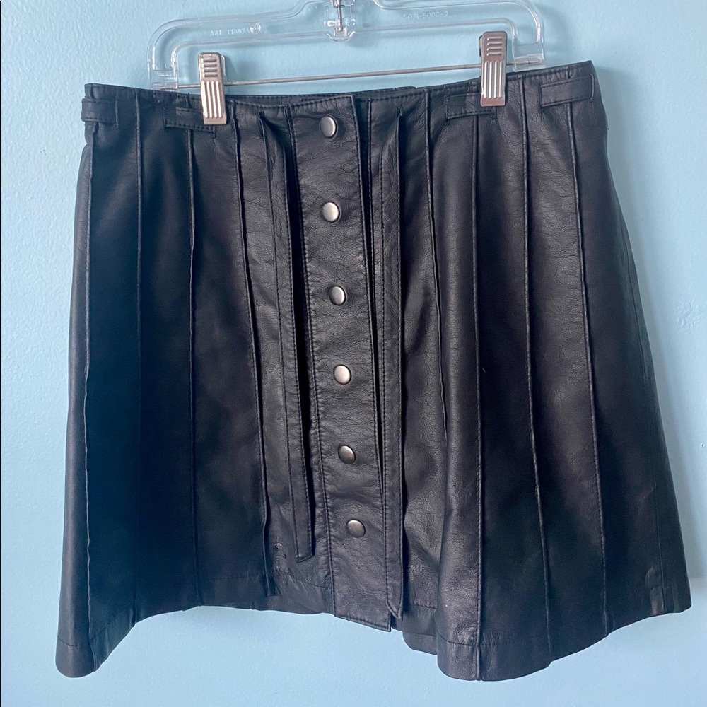 Free People Leather Skirt